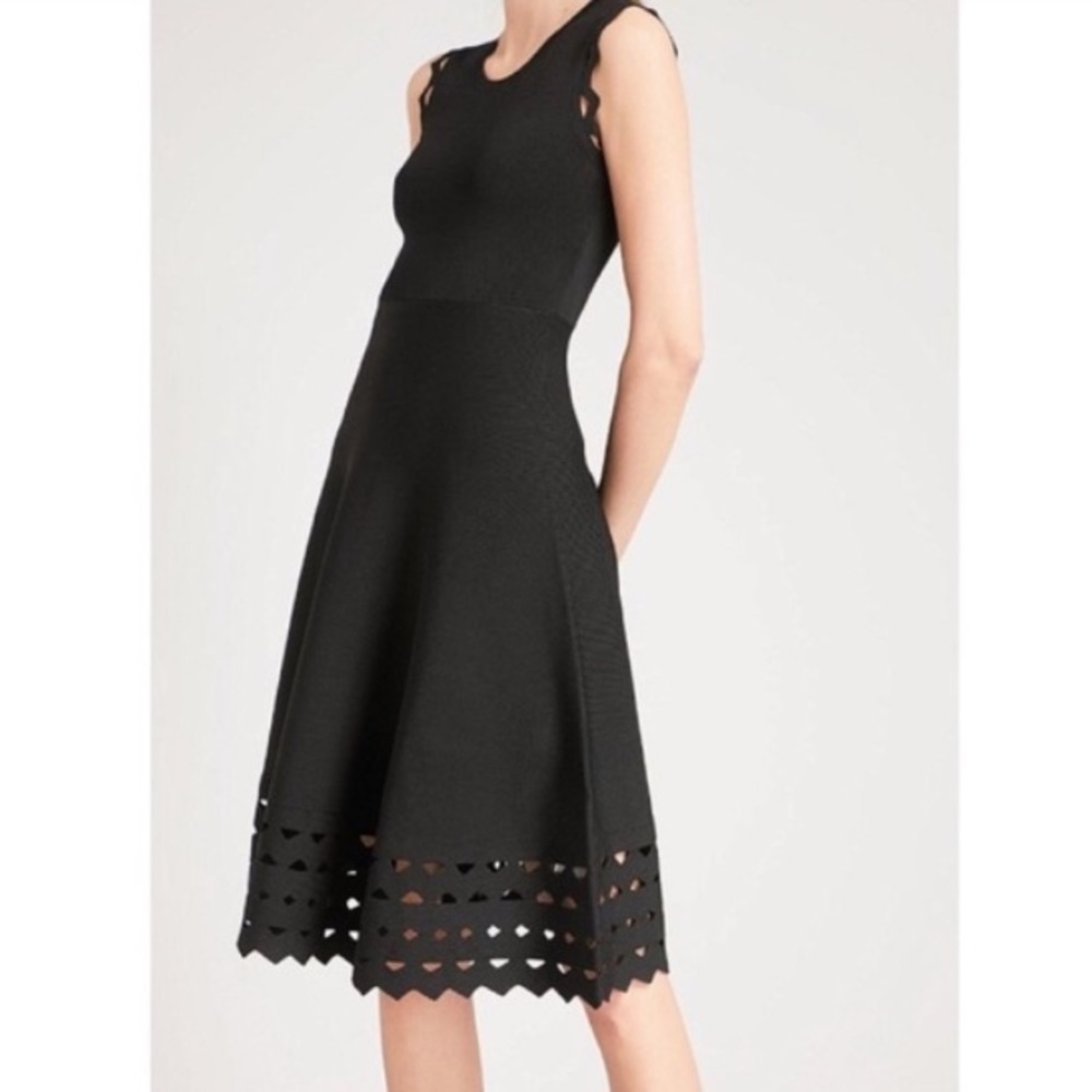 NWOT Maje Rumba Black Midi Cutout Dress